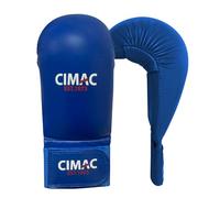CIMAC Competition Karate Mitts without Thumb - Junior, Blue - Protects Your Hands During Training and Sparring, Lightweight & Durable, with Injection-Moulded Foam Padding