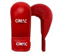 CIMAC Competition Karate Mitts without Thumb - Senior, Red - Protects Your Hands During Training and Sparring, Lightweight & Durable, with Injection-Moulded Foam Padding