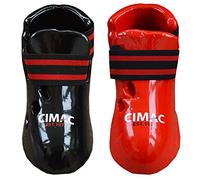 Cimac Dipped Foam Semi Contact Kickboxing Taekwondo Point Boots (Red, Medium)