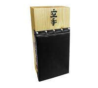 Cimac Makiwara - Black - 11" X 6" Punching & Striking Board with Wood Base, Covered with Leather-Like Material, Easy to Attach, Suitable for Karate, Taekwondo, MMA, and Muay Thai Training