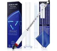 Cimalab Hydrometer Alcohol Meter Kit, Hydrometer Alcohol 0-200 Proof & Tralle with Hydrometer Test Jar, Alcohol Proof Tester Hydrometer, Alcohol Tester for Liquor/Moonshine/Spirits/Proofing/Distilled