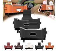 Cimario Car Seat Storage Box, Multifunctional Car Seat Back Storage Box, Car Back Seat Organizer, Hook & Phone Holder Multifunctional Storage Box for SUV, Vans, and Trucks (Black, 2Pcs)
