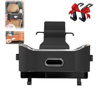 Cimario Car Seat Storage Box, Multifunctional Car Seat Back Storage Box, Car Back Seat Organizer With 2 Cup Holder, for All Cars Style (Black)