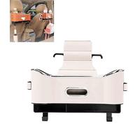 Cimario Car Seat Storage Box, Multifunctional Car Seat Back Storage Box, Car Seat Tissue Storage Box with Cup Holder, Car Back Seat Organizer for Home and Travel (White)
