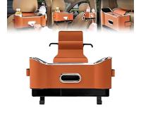 Cimario Car Seat Storage Box, Multifunctional Car Seat Back Storage Box, Universal Car Tissue Organizer Back Seat with 2 Drink Cup Holder, Tissue Box (Orange)