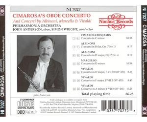 CIMAROSA'S OBOE CONCERTO; CONCERTI BY ALBINONI, MARCELLO & VIVALDI NEW CD