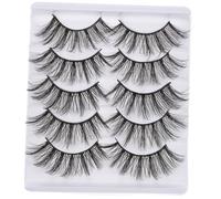 CIMAXIC 1 Box Natural Dense False Eyelash Extensions DIY Thick Fiber Lashes for Womens Makeup Easy Application for Home and Salon Use Lightweight Wispy Lash Fans for Charming Eye Look