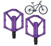 CIMAXIC 1 Pair Aluminium Alloy Bike Pedals Flat Platform for Road and Mountain Bikes Lightweight Sturdy Non-slip Design Suitable for Riding Situations