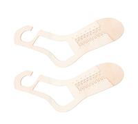 CIMAXIC 1 Pair Wood Sock Blocker Wooden Sock Knitting Model Light Brown Template Will Not Deform Supports Coloring and Drawing for Knitters and Crocheters DIY Crafting