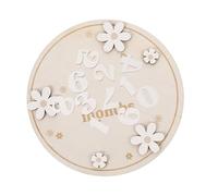 CIMAXIC 1 Set Newborn Commemorative Plaque Hardwood Oh Milestone Discs Nursery Number Babies Infants Welcome Birth Announcement Announcement Sign Months Signs Wooden