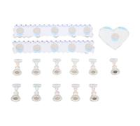 CIMAXIC 1 Set Press On Nails Holder Stand - Magnetic Nail Art Display Holder - Rectangle & Heart Manicure False Tip Stand for DIY Salon Artists Practice