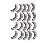 CIMAXIC 10 Pairs Black Fiber False Eyelashes for Women, Shiny Long Dramatic Cosmetic Lashes Friendly for Beginner Makeup Enhancement, for Stage Performance at Home Use