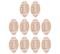 CIMAXIC 10 Pcs Acrylic Rugby Charms for Earrings Making and DIY Decor, Simple and Delicate Design, Safe and Not Easy to Fade Sports Pendant Charms for Jewellery Crafts
