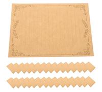CIMAXIC 100 Sheets Vintage Kraft Paper Stationery for Handwritten Notes with Antique Textured Surface and Smooth Post, for Wedding Invitations and Gift Message Writing, Classic Retro
