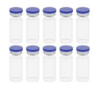 CIMAXIC 100pcs Glass Vials 10ml Flat Bottom Glass Bottles High-pressure Resistant Easy to Use Laboratory Sample Vials for Medical and Scientific Use