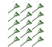 CIMAXIC 100Pcs T-Shape Plastic Boutonniere Pins Triangle Brooch Flowers Holder for Wedding Corsage DIY Craft Safety Buttonhole Pins Green