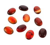 CIMAXIC 10pcs Cabochons Stone Beads DIY Jewelry Making Natural Stone Assorted Color Flat Back Beautiful Elegant Beads for Photo Pendant and Dome Necklace