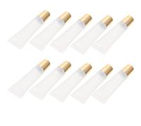 CIMAXIC 10pcs Empty Lip Gloss Tubes: 10 Ml/0.3 Oz Clear Mini Lipstick Container with Lid - Portable Lip Glazes Bottles for Purse Travel