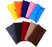 CIMAXIC 10pcs Felt Storage Pouch with Snap Button Closure, Phone and Charging Cable Organizer, Convenient to Carry Felt Envelops for Everyday Use and Travel