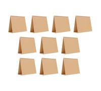 CIMAXIC 10pcs Khaki Blank Desk Calendar Stand with Refillable Spiral Binding, 8-inch Foldable Triangle Table Calendar Base for Desktops and Kitchens, Maximizes Workspace Organization