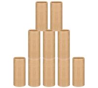 CIMAXIC 10Pcs Kraft Paper Cylinder Boxes for 50Ml Essential Oil Bottles, Brown Paper Storage Containers, Round Tube Packaging for Tea, Incense, Set