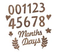 CIMAXIC 12 Month Milestone Numbers Wooden Baby Photo Props Birth Announcement Sign Baby Milestone Blocks Set