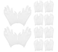 CIMAXIC 12 Pairs Working Cotton Gloves Fingerless White Breathable Easy to Take Off Simple Look Classic Color for Women Adults Work and Formal Occasions