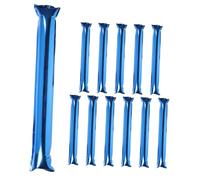CIMAXIC 12pcs Cheering Sticks Inflatable Soccer Blow up Sticks Clappers Sticks Inflatable Stick Squawkers Clapper Light Control Football Rattle Noisemakers Snaps Aluminum Film Blue