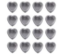 CIMAXIC 12pcs Heart Shaped Gift Box Candy Box Tinplate Silver with Window, Lightweight Easy Open Close for Festival and Birthday Favors