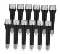 CIMAXIC 12pcs Inflatable Boys and Girls Microphones Fake Plastic Microphone Props for Party Role-playing Boys and Girls Party Games