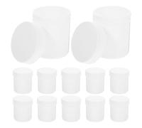 CIMAXIC 12pcs Pill Organizer Containers 100ml Plastic Wide Mouth Medicine Storage Bottles with Screw Cap and Gasket, Secure Seal to Prevent Spills, for Travel and Bedside Use