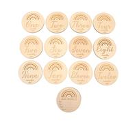 CIMAXIC 13pcs Shooting Props Sign Milestone Blocks Months Old Monthly Board Announcement Photo Milestone Blanket Newborn Milestones Milestone Cards Wooden