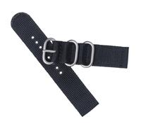 CIMAXIC 18mm Black Nylon Watch Strap with Stainless Steel Clasp, Sturdy Webbing Band for Watch Replacement, Safely Connected and High-end Look, for Climbing and Diving