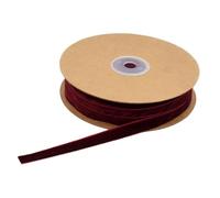 CIMAXIC 1cm Width Thin Velvet Ribbon 1 Roll Red Fabric Wrapping Band Flocking Party Supplies Craft Decorative