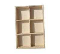 CIMAXIC 1pc Wooden Storage Box Section Pigment Case Painting Stick Container Magnetic Lids