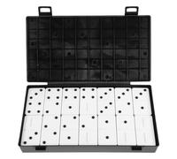 CIMAXIC 1Set Braille Double 6 Dominoes Set - Raised Dots Game Kit for Visual Impaired Users, Vision Disorder People, Blind Individuals & Sighted Players
