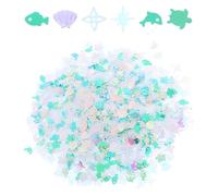 CIMAXIC 2 Bags Turtle Dolphin Shell Sequins Ultra-Thin Sea Theme Sequins Creative Crafting PVC for Home DIY Projects and Creating Party Decor