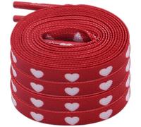 CIMAXIC 2 Pairs 2 Pairs Red Heart Shoelaces for Shoes and Boots, Polyester Material with Exquisite Workmanship, Strong and Fashionable Replacement Straps for Christmas Day and New Year