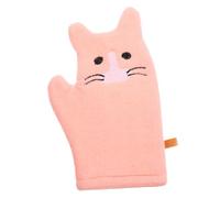 CIMAXIC 2-Piece Soft Boys and Girls Bath Sponge Gloves for Children Pink Cat Design Gentle Shower Supplies for Baby Bathing