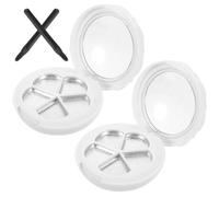 CIMAXIC 2 Sets Refillable Box Lipstick Box 5 Grids Plastic Storage Display for Female Friends with Brush Makeup Mirror Style