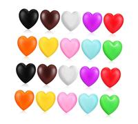CIMAXIC 20 Pcs Silicone Eyeglass Ear Grips Heart-shaped Anti-slip Glasses Hooks in Multiple Colors Comfortable Holders for Glasses Sunglasses Secure Fit for Active Wear