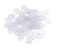 CIMAXIC 200pcs Plastic Earring Backs DIY Craft Round Anti Ear Pads for Earrings Suitable for Sensitive Ears