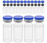 CIMAXIC 20Ml Glass Vials 10Ml Science Bottles for Essential Oils Freeze-Dried Powder Storage, 20Pcs Refillable Small Glass Bottles with Screw Caps for Lab and Cosmetic Use
