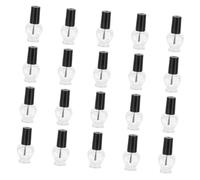 CIMAXIC 20pcs Heart-shaped Empty Nail Polish Bottles Storage Containers with Extended Brush for Nail Gels Oil Solvent Lightweight Portable for Personal and Salon Use