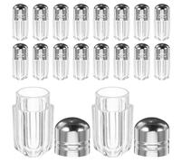 CIMAXIC 20pcs Plastic Medicine Bottles Travel Pill Vials Visibility Versatile Container Compact Size 1.26x0.51x0.51in for Daily Use and Travel