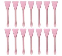 CIMAXIC 20pcs Silicone Face Mask Applicators, Flexible Facial Mud Masks Applicator, Double-Ended Pink Soft Facial Brushes for Mud, Clay Cream