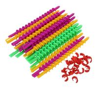 CIMAXIC 20pcs Small Solid Spiral Hair Perm Rods Flexible No Heat Hair Rollers Curling Styling Kit for Salon and Home Use Multi-color Set Random Color Random Color