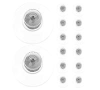 CIMAXIC 20pcs Wall Mounted Suction Cup Hooks: 32mm Multi-Purpose Clear Suction Pads with Screw for Kitchen Bedroom Bathroom and Living Room