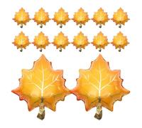CIMAXIC 25pcs Thanksgiving Aluminum Foil Maple Leaf Balloons for Fall Party Decor Harvest Festival Balloon with Lasting Inflation Easy DIY Indoor Outdoor Autumn Celebration Decorations