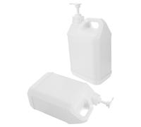 CIMAXIC 2pcs 2.5l Plastic Pump Bottle Shampoo Lotion Soap Dispenser Large Capacity Refillable Container with Handle for Bathroom Salon Use